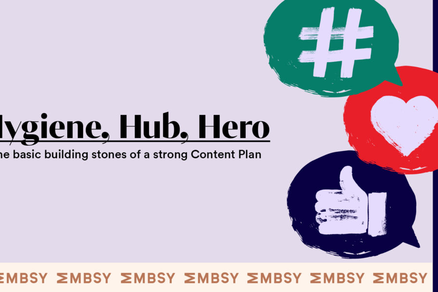 Hygiene, hub, hero, a strong Content Plan